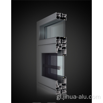 Power Coating 6063-T5 Perfís de aluminio Windows